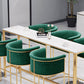 Faux Marble Bistro Bar Table Gold Frame Bar Table for Dining Room Clearhalo 'Bar Furniture' 'Bar Tables' 'bar_tables' 'furn' 'furn_bar_tables' 'Furniture' 'Kitchen & Dining Furniture' 6650982