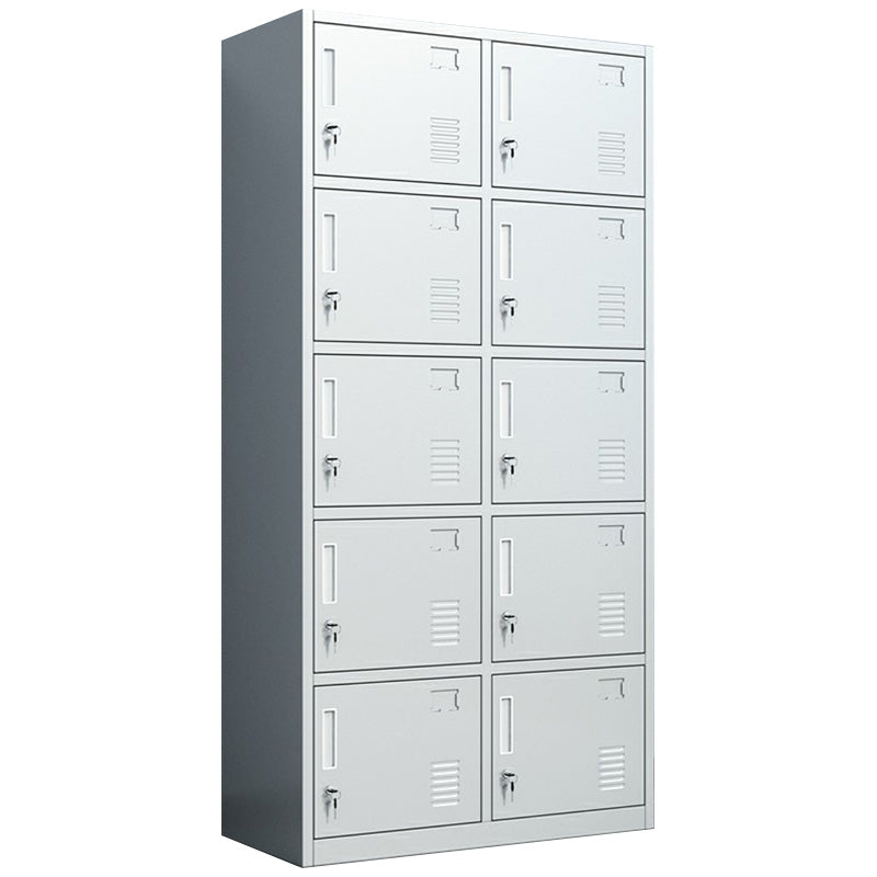 Armoire de rangement de porte à charnière en métal armoire grise contemporaine pour salle de bain