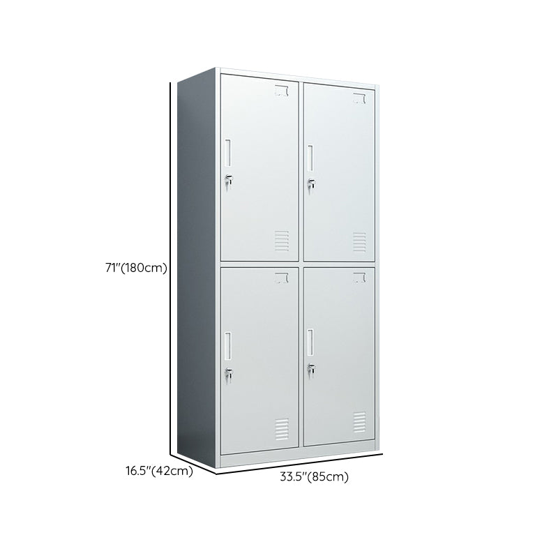 Armoire de rangement de porte à charnière en métal armoire grise contemporaine pour salle de bain