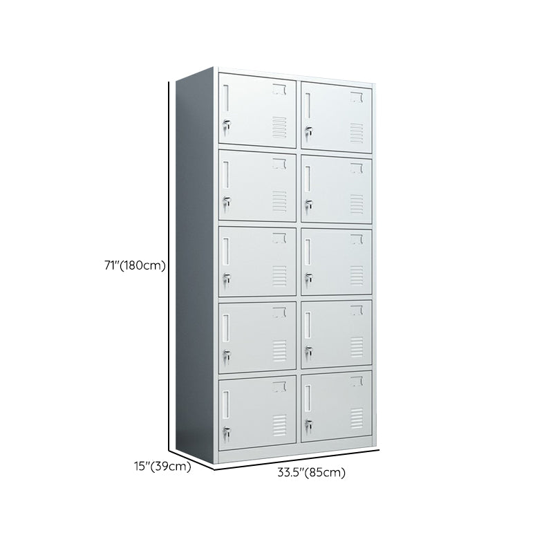 Armoire de rangement de porte à charnière en métal armoire grise contemporaine pour salle de bain