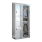 Chrome Steel Cabinet with Hinged Doors Modern Storage Cabinet for Bathroom