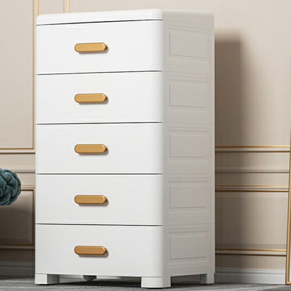 Modern Bedroom Matte Finish Cabinet Plastic Non-Hanging Armoire