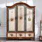 Coastal Wardrobe with Hinged Doors Matte Finish Wood Cabinet for Home
