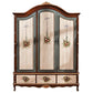 Coastal Wardrobe with Hinged Doors Matte Finish Wood Cabinet for Home
