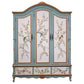 Coastal Wardrobe with Hinged Doors Matte Finish Wood Cabinet for Home