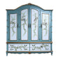 Coastal Wardrobe with Hinged Doors Matte Finish Wood Cabinet for Home
