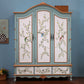 Coastal Wardrobe with Hinged Doors Matte Finish Wood Cabinet for Home