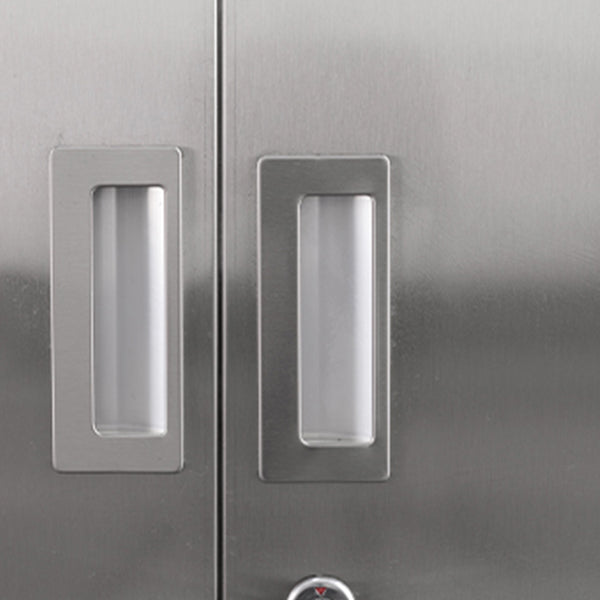 Armoire intérieure en acier contemporain armoire de rangement en argent avec portes à charnière