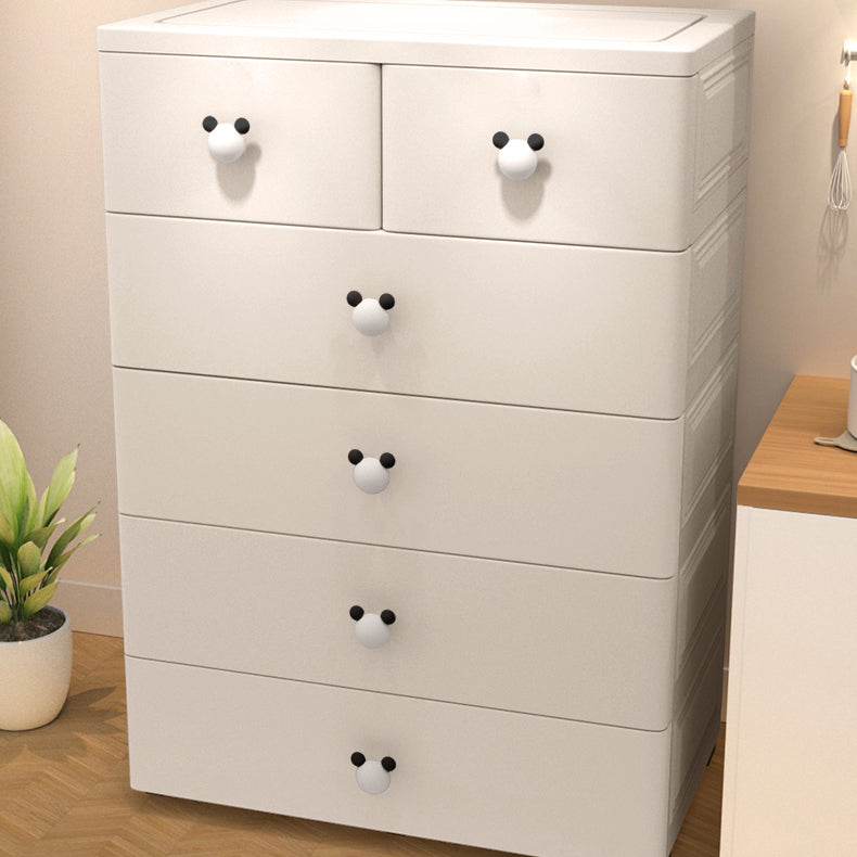 Armadio in plastica non ostacolo con cassetti contemporanei mobili per archiviazione interno