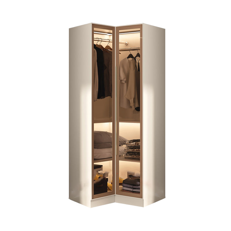 Armadio per armadio in vetro e legno con scaffali armadio moderno del guardaroba