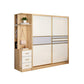 Engineered Wood Wardrobe Armoire with Garment Rod Modern Wardrobe Cabinet