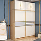 Engineered Wood Wardrobe Armoire with Garment Rod Modern Wardrobe Cabinet