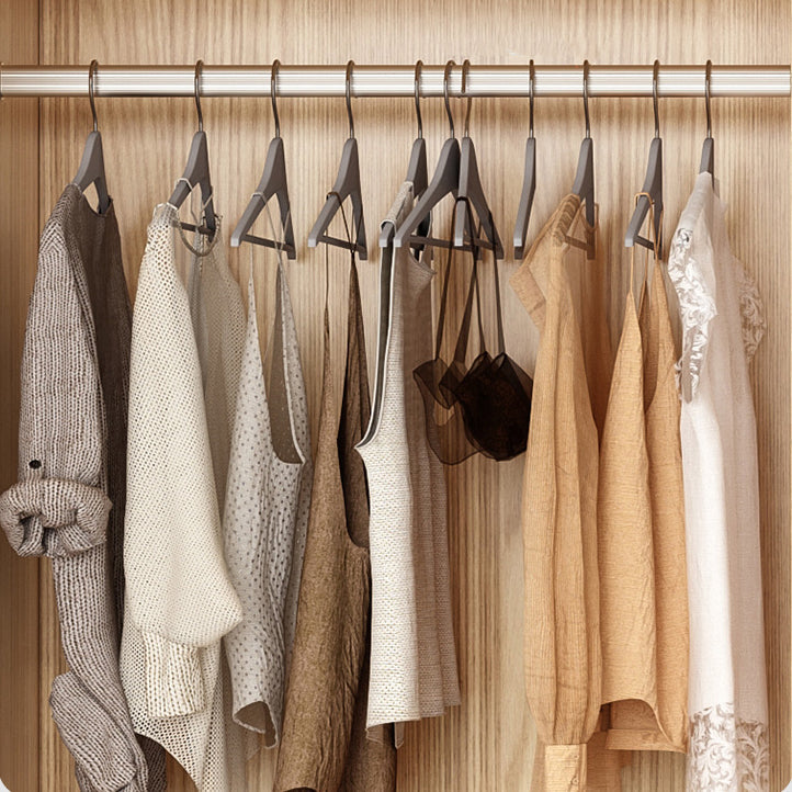 Engineered Wood Wardrobe Armoire with Garment Rod Modern Wardrobe Cabinet