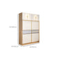 Engineered Wood Wardrobe Armoire with Garment Rod Modern Wardrobe Cabinet