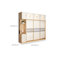 Engineered Wood Wardrobe Armoire with Garment Rod Modern Wardrobe Cabinet