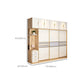 Engineered Wood Wardrobe Armoire with Garment Rod Modern Wardrobe Cabinet