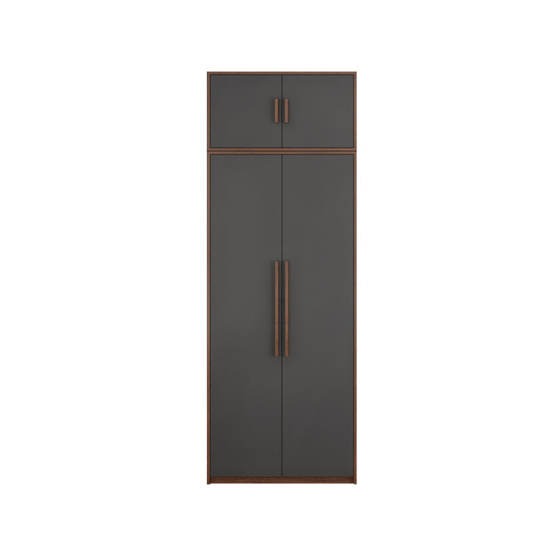 Hinged Wardrobe Cabinet Contemporary Wardrobe Closet with Garment Rod 31"L x 20"W x 79"H Armories & Top Cabinet Clearhalo 'Armoires & Wardrobes' 'armoires_wardrobes' 'Bedroom Furniture' 'furn' 'furn_armoires_wardrobes' 'Furniture' 6651321