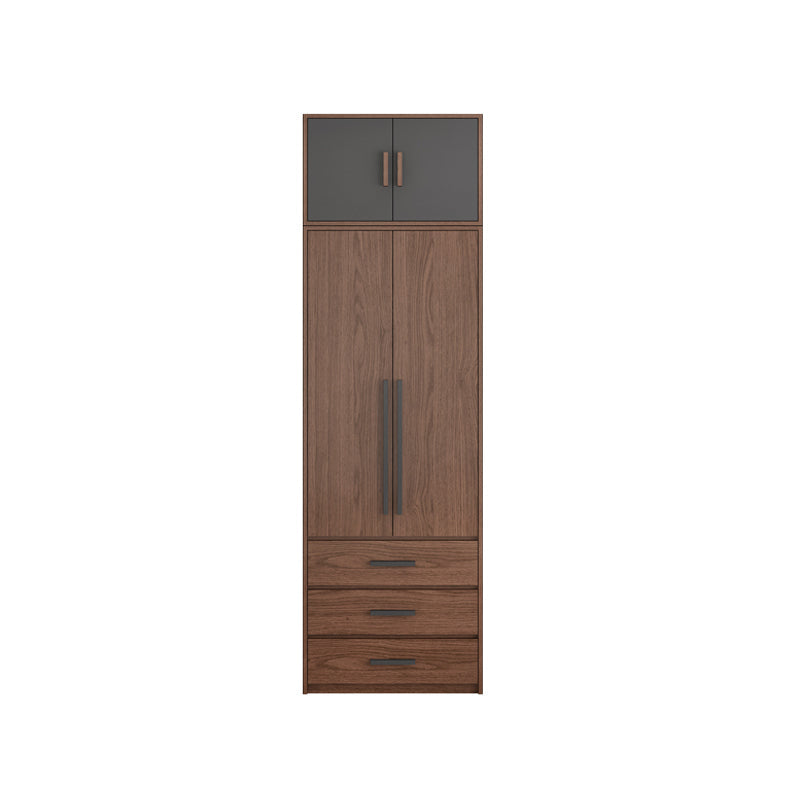 Hinged Wardrobe Cabinet Contemporary Wardrobe Closet with Garment Rod 24"L x 20"W x 79"H Armories & Top Cabinet Clearhalo 'Armoires & Wardrobes' 'armoires_wardrobes' 'Bedroom Furniture' 'furn' 'furn_armoires_wardrobes' 'Furniture' 6651326