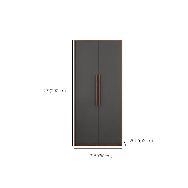 Hinged Wardrobe Cabinet Contemporary Wardrobe Closet with Garment Rod Clearhalo 'Armoires & Wardrobes' 'armoires_wardrobes' 'Bedroom Furniture' 'furn' 'furn_armoires_wardrobes' 'Furniture' 6651332