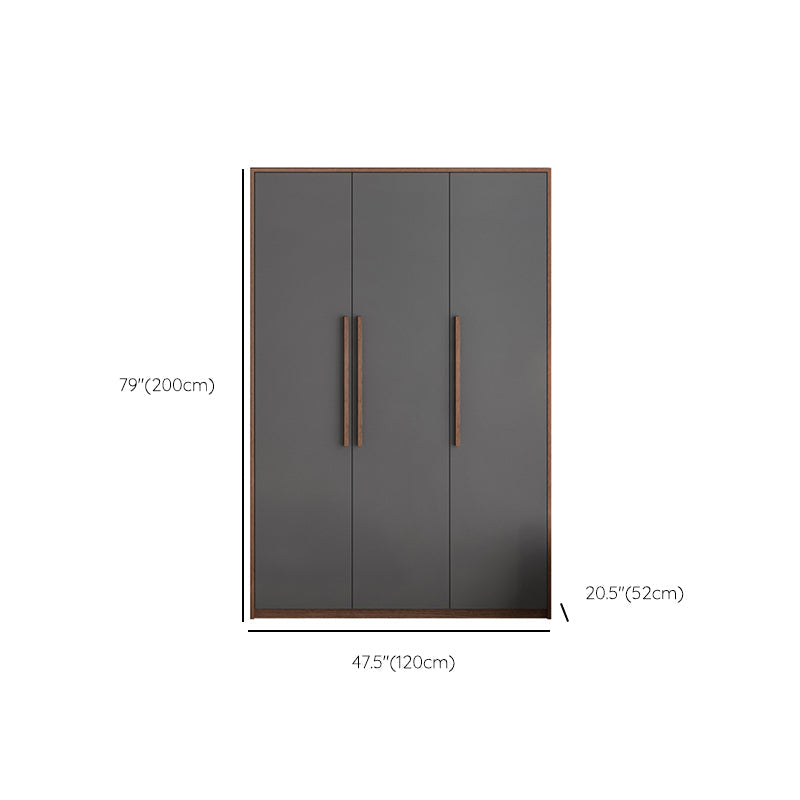 Hinged Wardrobe Cabinet Contemporary Wardrobe Closet with Garment Rod Clearhalo 'Armoires & Wardrobes' 'armoires_wardrobes' 'Bedroom Furniture' 'furn' 'furn_armoires_wardrobes' 'Furniture' 6651334