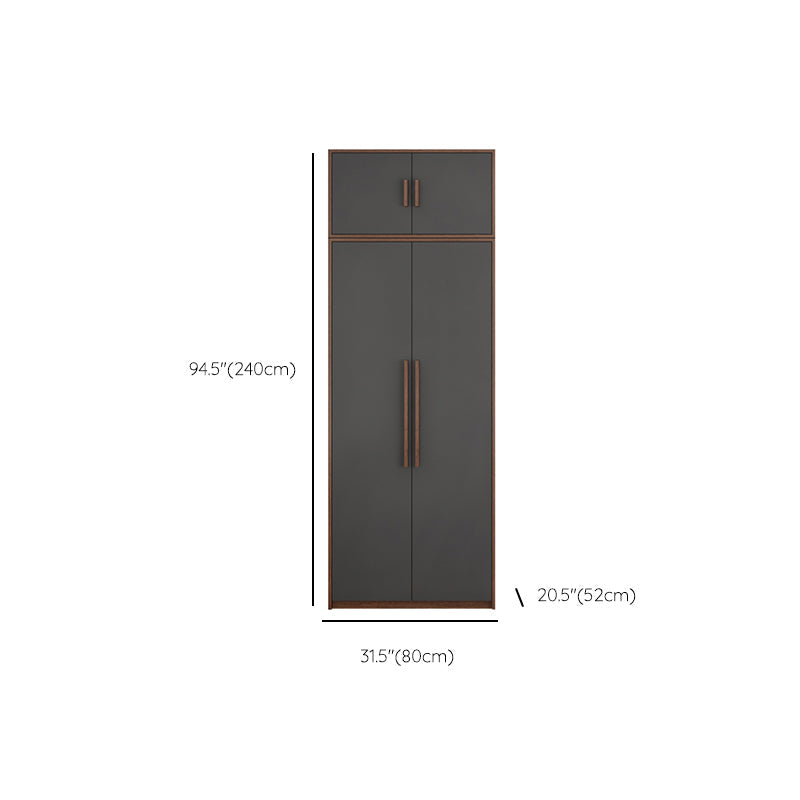 Hinged Wardrobe Cabinet Contemporary Wardrobe Closet with Garment Rod Clearhalo 'Armoires & Wardrobes' 'armoires_wardrobes' 'Bedroom Furniture' 'furn' 'furn_armoires_wardrobes' 'Furniture' 6651335