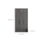 Hinged Wardrobe Cabinet Contemporary Wardrobe Closet with Garment Rod Clearhalo 'Armoires & Wardrobes' 'armoires_wardrobes' 'Bedroom Furniture' 'furn' 'furn_armoires_wardrobes' 'Furniture' 6651337