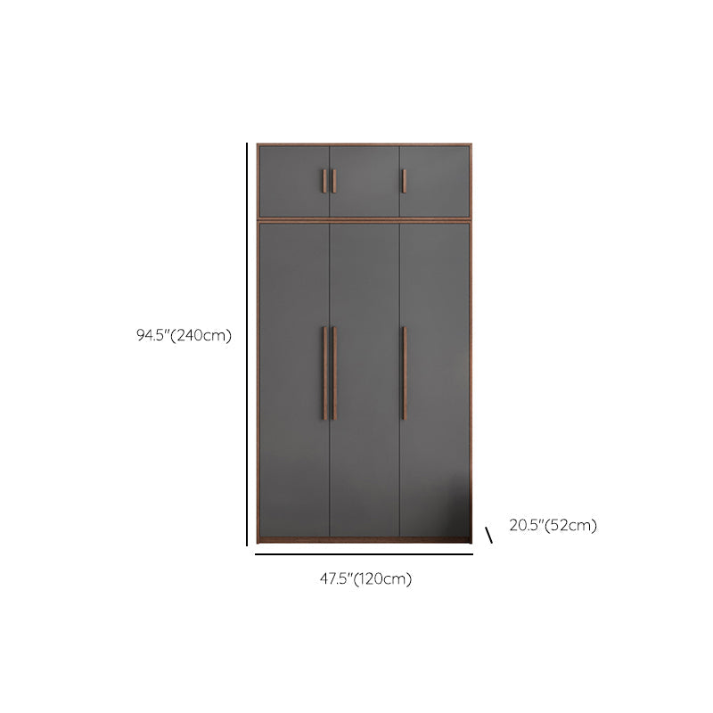 Hinged Wardrobe Cabinet Contemporary Wardrobe Closet with Garment Rod Clearhalo 'Armoires & Wardrobes' 'armoires_wardrobes' 'Bedroom Furniture' 'furn' 'furn_armoires_wardrobes' 'Furniture' 6651337