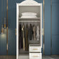 French Country Wardrobe Armoire White Wooden Wardrobe Cabinet Clearhalo 'Armoires & Wardrobes' 'armoires_wardrobes' 'Bedroom Furniture' 'furn' 'furn_armoires_wardrobes' 'Furniture' 6651344