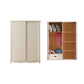 Wooden Wardrobe Cabinet White Wardrobe Closet with Garment Rod