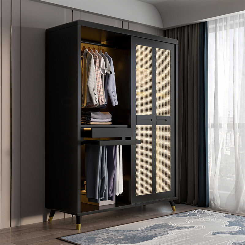 Armoire de garde-robe en caoutchouc armoire de garde-robe contemporaine avec étagères