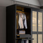Armoire de garde-robe en caoutchouc armoire de garde-robe contemporaine avec étagères