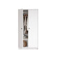 White Wardrobe Armoire with Shelves Engineered Wood Wardrobe Cabinet