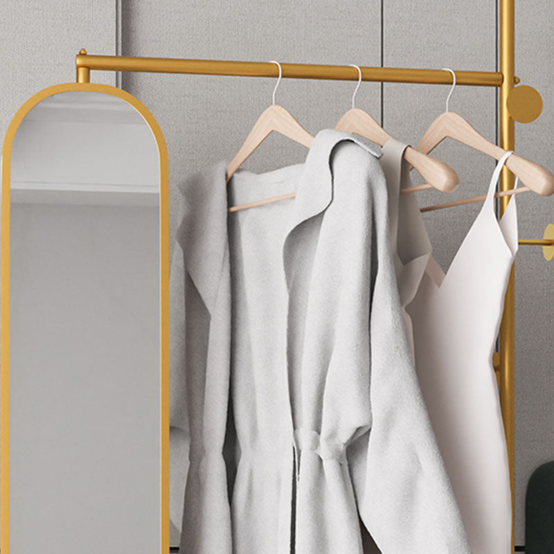 Gorgeous Coat Hanger Mirror Included Metal Coat Rack for Living Room Clearhalo 'Entry & Mudroom Furniture' 'furn' 'furn_hall_tree_coat_racks' 'Furniture' 'Hall Trees & Coat Racks' 'hall_tree_coat_racks' 6651436