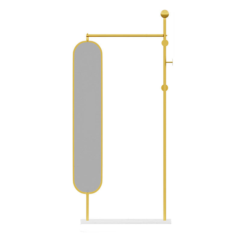 Gorgeous Coat Hanger Mirror Included Metal Coat Rack for Living Room Gold-White Clearhalo 'Entry & Mudroom Furniture' 'furn' 'furn_hall_tree_coat_racks' 'Furniture' 'Hall Trees & Coat Racks' 'hall_tree_coat_racks' 6651439