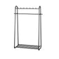 Glam Coat Rack Metal Framed Hanging Rail and Lower Shelf Coat Hanger 39"L x 14"W x 68"H Black Clearhalo 'Entry & Mudroom Furniture' 'furn' 'furn_hall_tree_coat_racks' 'Furniture' 'Hall Trees & Coat Racks' 'hall_tree_coat_racks' 6651530