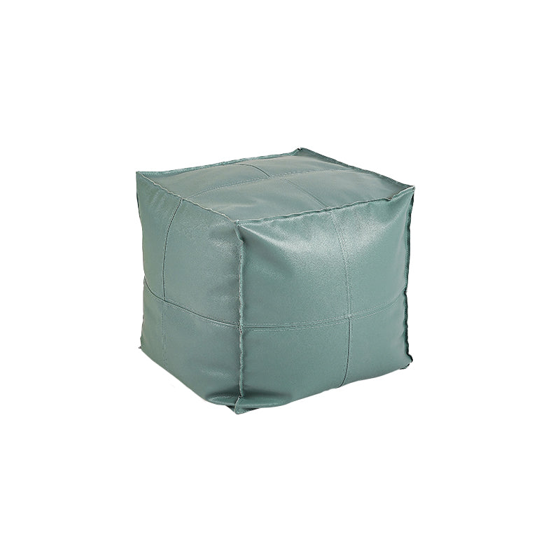 Modern Square Pouf Leather Water Resistant Pouf for Living Room Green 1 Piece Clearhalo 'furn' 'furn_ottomans_poufs' 'Furniture' 'Living Room Furniture' 'Ottomans & Poufs' 'ottomans_poufs' 6651717