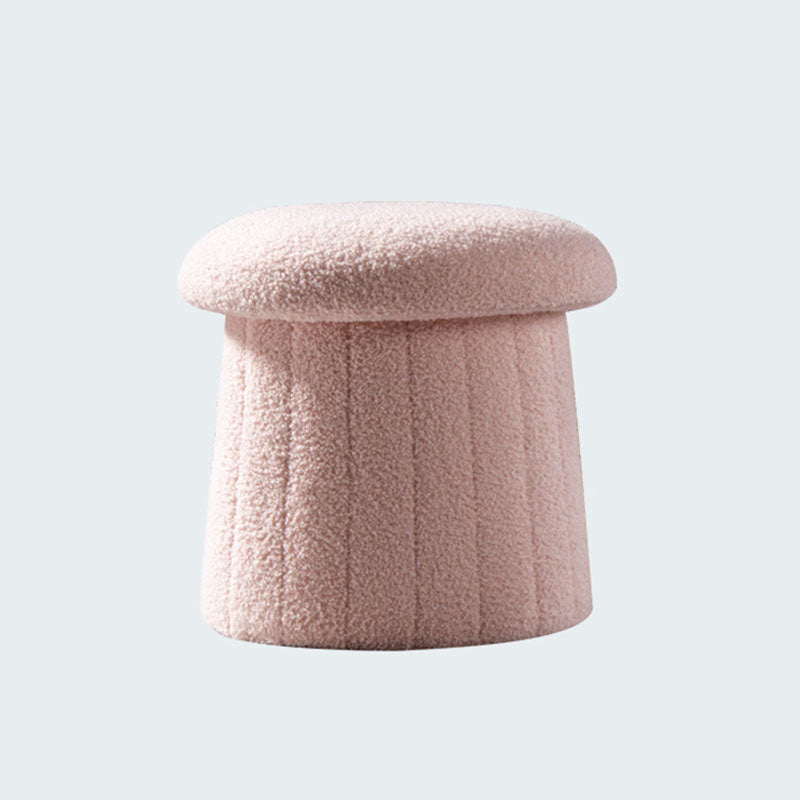 Modern Multi Colors Pouf Round Resistant Pouf for Drawing Room 15.7"L x 15.7"W x 14.6"H Pink 1 Piece Clearhalo 'furn' 'furn_ottomans_poufs' 'Furniture' 'Living Room Furniture' 'Ottomans & Poufs' 'ottomans_poufs' 6651786