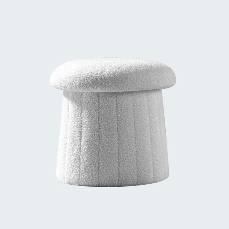 Modern Multi Colors Pouf Round Resistant Pouf for Drawing Room 15.7"L x 15.7"W x 14.6"H White 1 Piece Clearhalo 'furn' 'furn_ottomans_poufs' 'Furniture' 'Living Room Furniture' 'Ottomans & Poufs' 'ottomans_poufs' 6651798