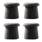 Modern Multi Colors Pouf Round Resistant Pouf for Drawing Room 15.7"L x 15.7"W x 14.6"H Dark Gray 4 Piece Set Clearhalo 'furn' 'furn_ottomans_poufs' 'Furniture' 'Living Room Furniture' 'Ottomans & Poufs' 'ottomans_poufs' 6651809