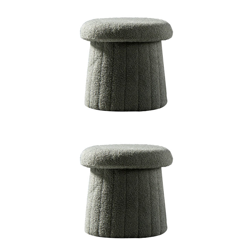 Modern Multi Colors Pouf Round Resistant Pouf for Drawing Room 15.7"L x 15.7"W x 14.6"H Blackish Green 2 Piece Set Clearhalo 'furn' 'furn_ottomans_poufs' 'Furniture' 'Living Room Furniture' 'Ottomans & Poufs' 'ottomans_poufs' 6651823