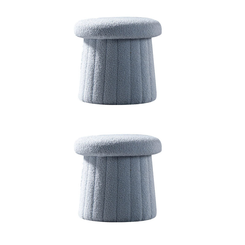 Modern Multi Colors Pouf Round Resistant Pouf for Drawing Room 15.7"L x 15.7"W x 14.6"H Blue 2 Piece Set Clearhalo 'furn' 'furn_ottomans_poufs' 'Furniture' 'Living Room Furniture' 'Ottomans & Poufs' 'ottomans_poufs' 6651827