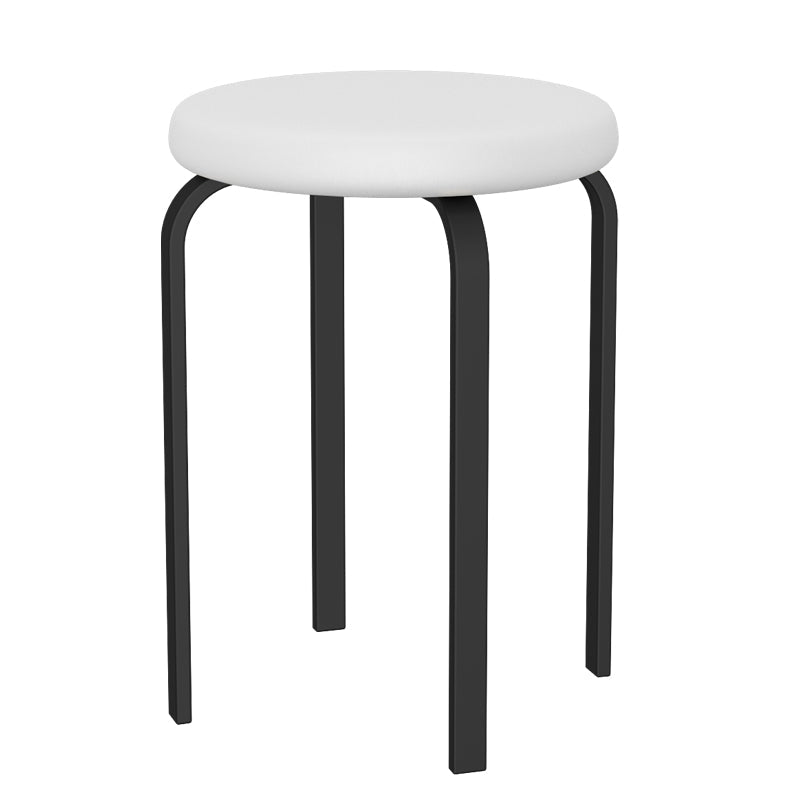 Modern Round Standard Solid Color Water Resistant Standard for Home Decor White 1 Piece Clearhalo 'furn' 'furn_ottomans_poufs' 'Furniture' 'Living Room Furniture' 'Ottomans & Poufs' 'ottomans_poufs' 6651836