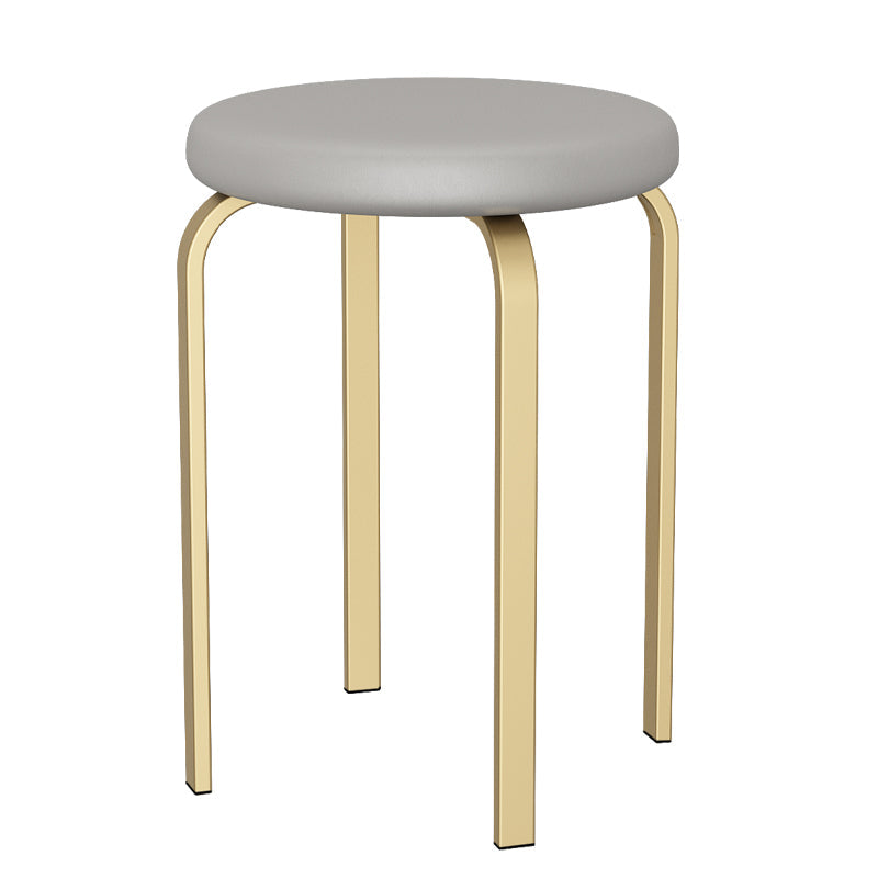 Modern Round Standard Solid Color Water Resistant Standard for Home Decor Grey 1 Piece Clearhalo 'furn' 'furn_ottomans_poufs' 'Furniture' 'Living Room Furniture' 'Ottomans & Poufs' 'ottomans_poufs' 6651838