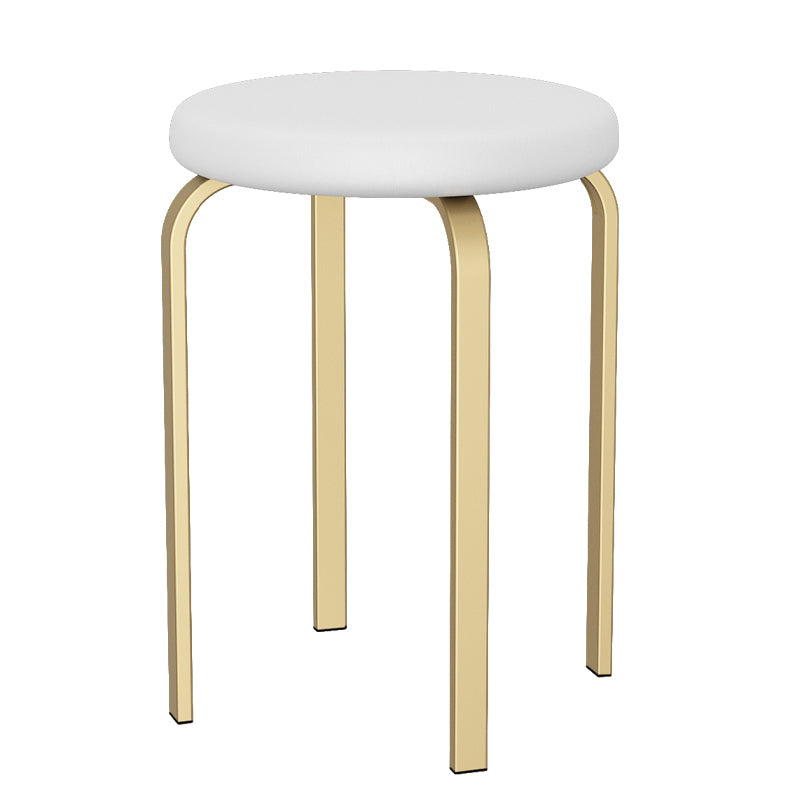 Modern Round Standard Solid Color Water Resistant Standard for Home Decor Textured White 1 Piece Clearhalo 'furn' 'furn_ottomans_poufs' 'Furniture' 'Living Room Furniture' 'Ottomans & Poufs' 'ottomans_poufs' 6651842