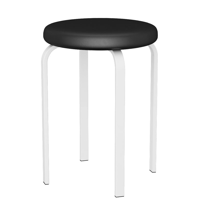 Modern Round Standard Solid Color Water Resistant Standard for Home Decor Matte Black 1 Piece Clearhalo 'furn' 'furn_ottomans_poufs' 'Furniture' 'Living Room Furniture' 'Ottomans & Poufs' 'ottomans_poufs' 6651849