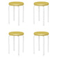 Modern Round Standard Solid Color Water Resistant Standard for Home Decor Light Yellow 4 Piece Set Clearhalo 'furn' 'furn_ottomans_poufs' 'Furniture' 'Living Room Furniture' 'Ottomans & Poufs' 'ottomans_poufs' 6651856