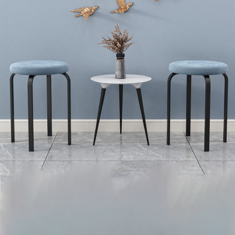 Modern Round Standard Solid Color Water Resistant Standard for Home Decor Clearhalo 'furn' 'furn_ottomans_poufs' 'Furniture' 'Living Room Furniture' 'Ottomans & Poufs' 'ottomans_poufs' 6651861