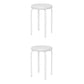 Modern Round Standard Solid Color Water Resistant Standard for Home Decor Gloss White 2 Piece Set Clearhalo 'furn' 'furn_ottomans_poufs' 'Furniture' 'Living Room Furniture' 'Ottomans & Poufs' 'ottomans_poufs' 6651872