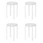 Modern Round Standard Solid Color Water Resistant Standard for Home Decor Gloss White 4 Piece Set Clearhalo 'furn' 'furn_ottomans_poufs' 'Furniture' 'Living Room Furniture' 'Ottomans & Poufs' 'ottomans_poufs' 6651873