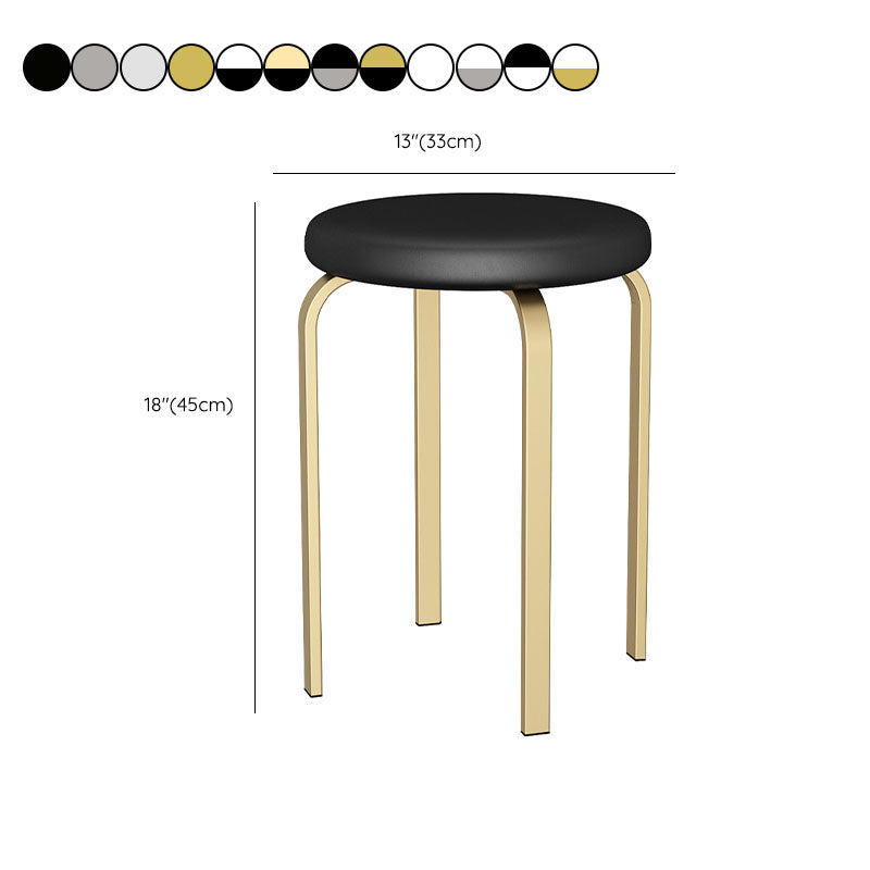 Modern Round Standard Solid Color Water Resistant Standard for Home Decor Clearhalo 'furn' 'furn_ottomans_poufs' 'Furniture' 'Living Room Furniture' 'Ottomans & Poufs' 'ottomans_poufs' 6651883